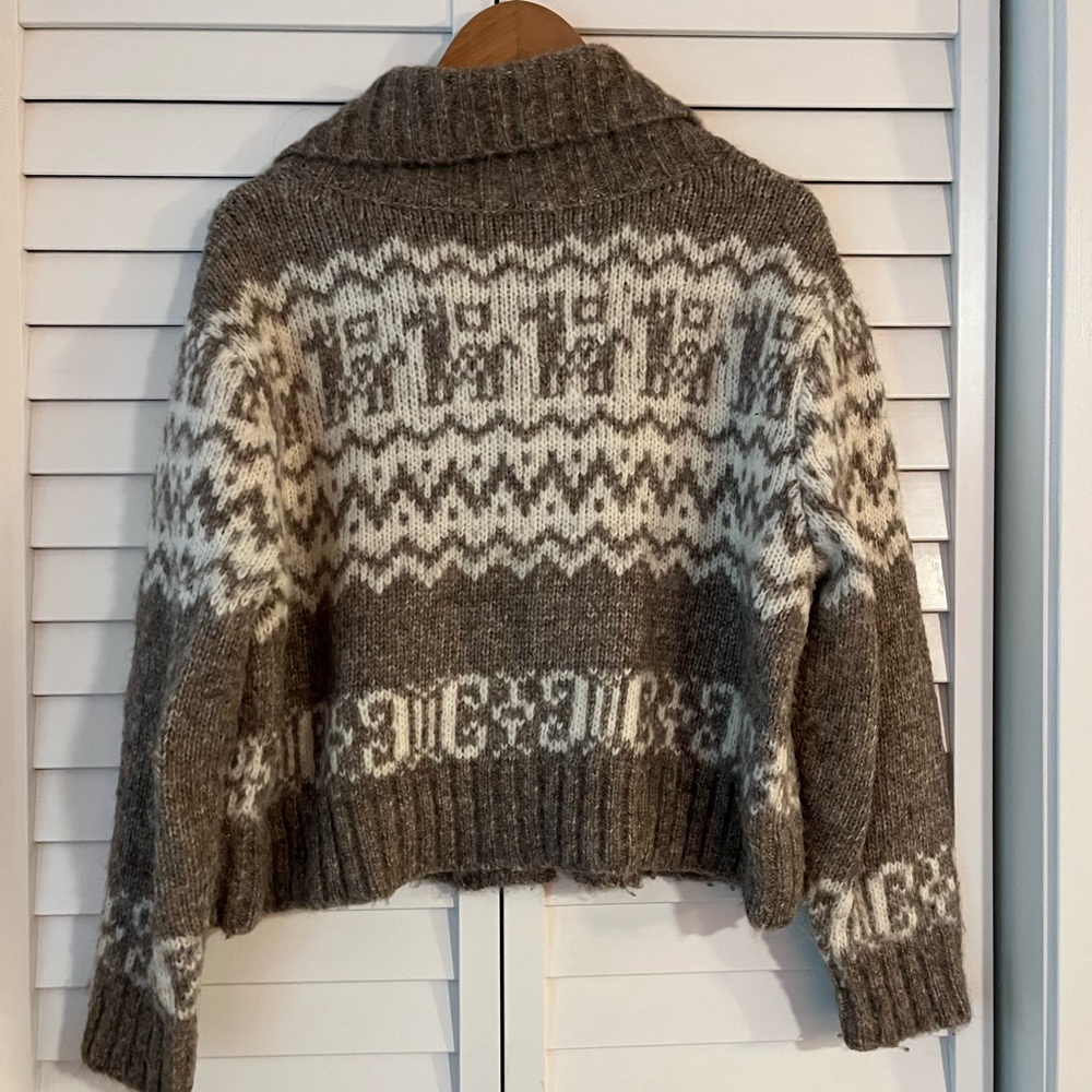 TRADE Ozma of California Cabin Cardi, Eco-Cloud Alpaca Cotton, Shrub - Picture 12 of 15